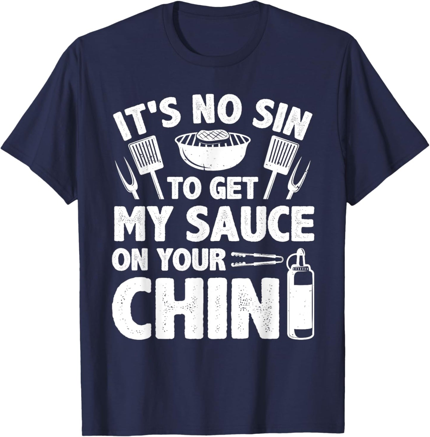 Funny BBQ Women BBQ Barbeque Smoking Barbecue Sauce T-Shirt - T-Shirt | Navy