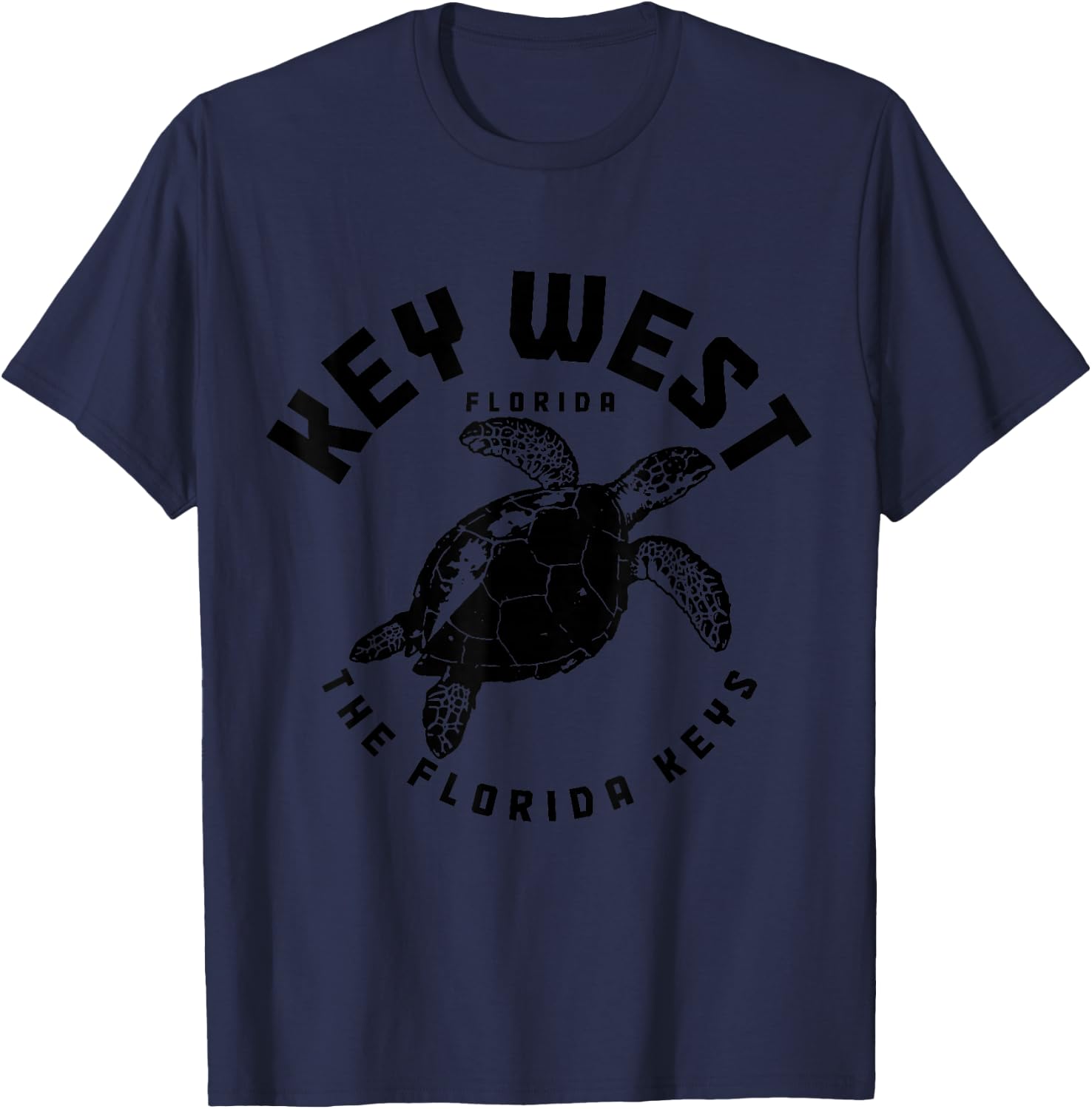 Key West Florida Sea Turtle Scuba Diving Vintage T-Shirt - T-Shirt | Navy