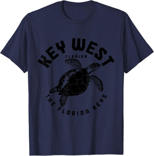 Key West Florida Sea Turtle Scuba Diving Vintage T-Shirt - T-Shirt | Navy
