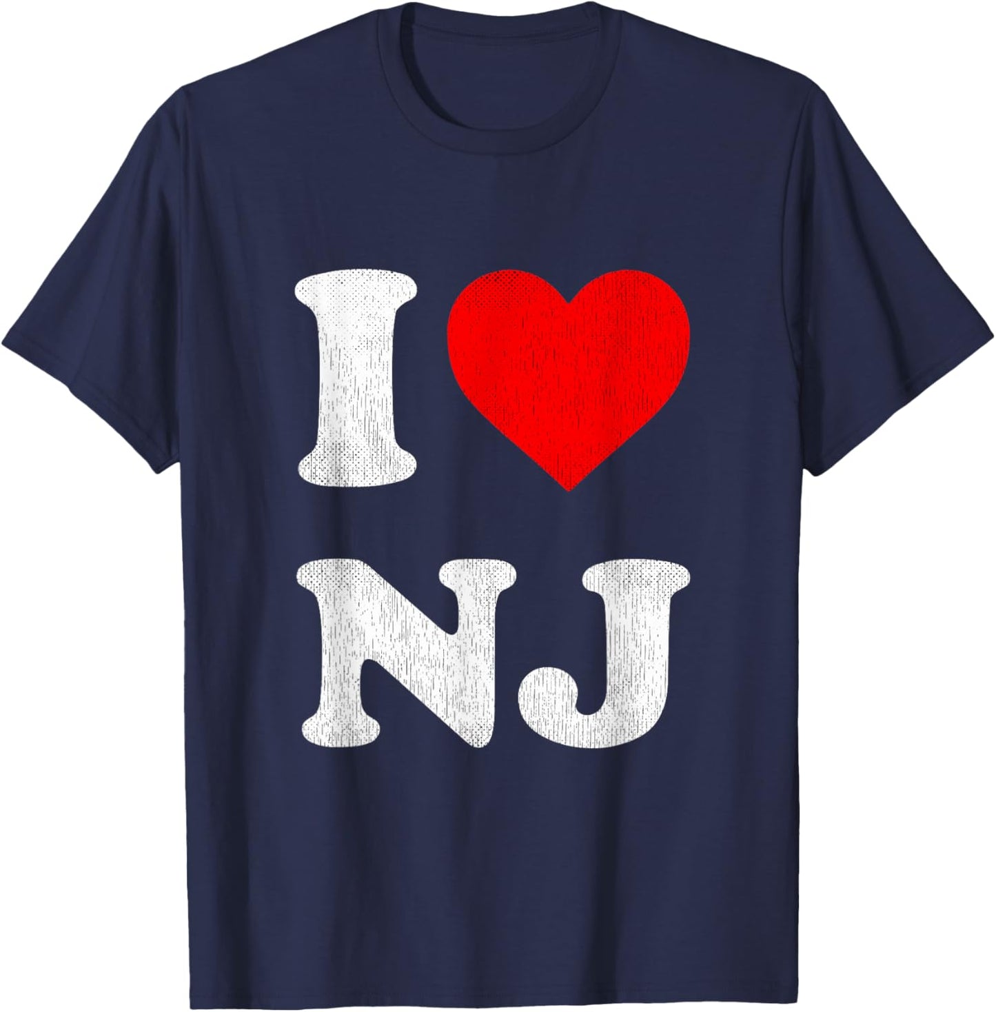 I Love NJ Souvenir I Heart New Jersey T-Shirt - T-Shirt | Navy