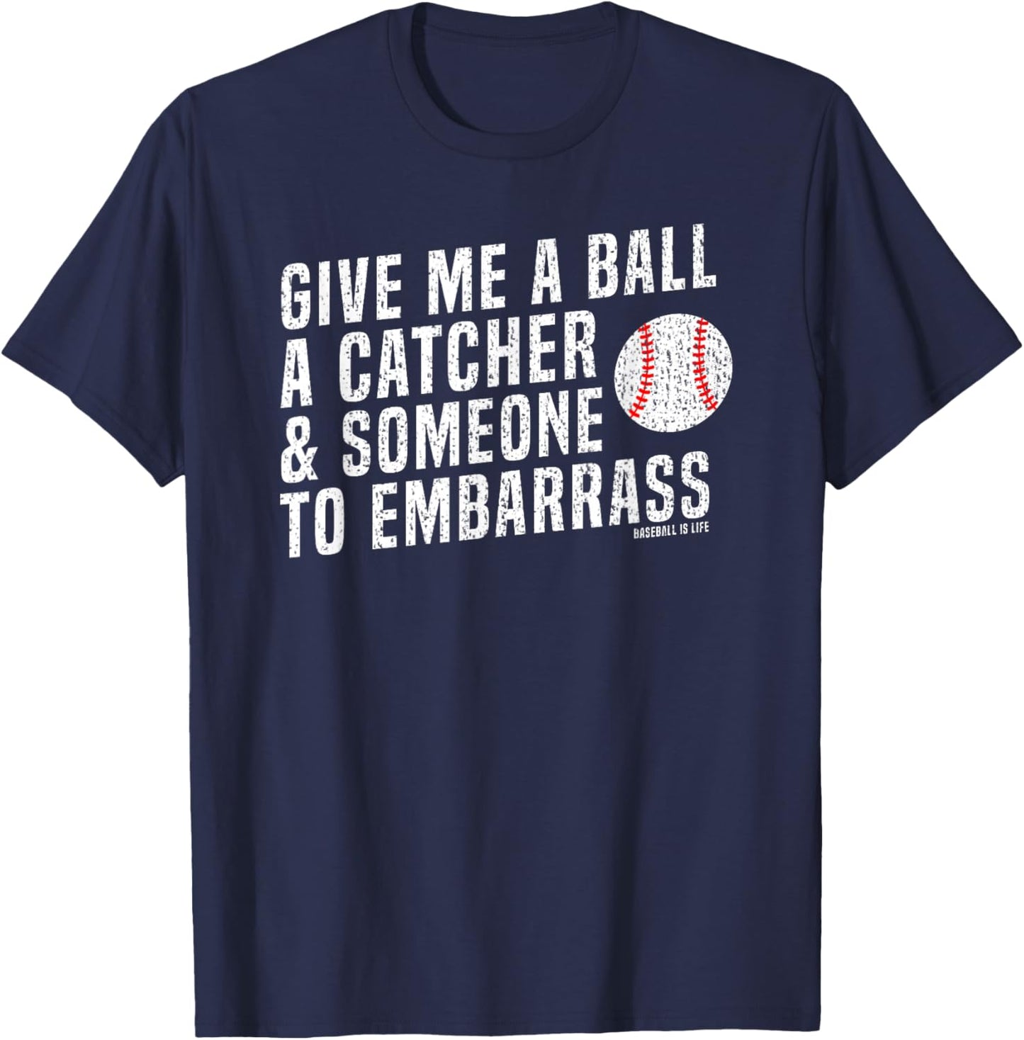 Funny Baseball Pitcher T-Shirt - T-Shirt | Navy