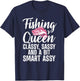 Funny Fishing Queen Design Ladies Fishing Lovers T-Shirt - T-Shirt | Navy