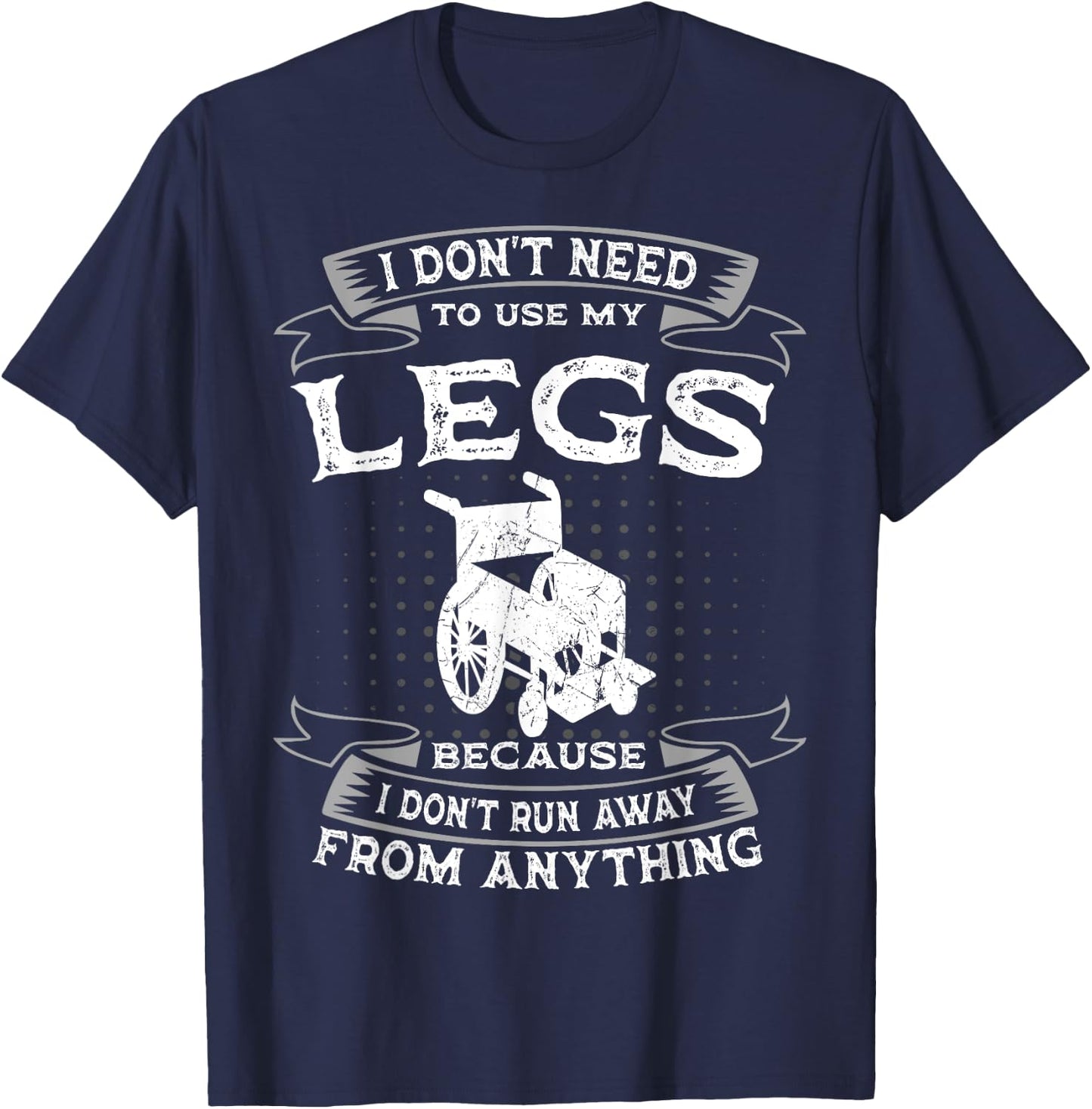 Paraplegic Paraplegia Disabled Person Wheelchair Paraparesis T-Shirt - T-Shirt | Navy