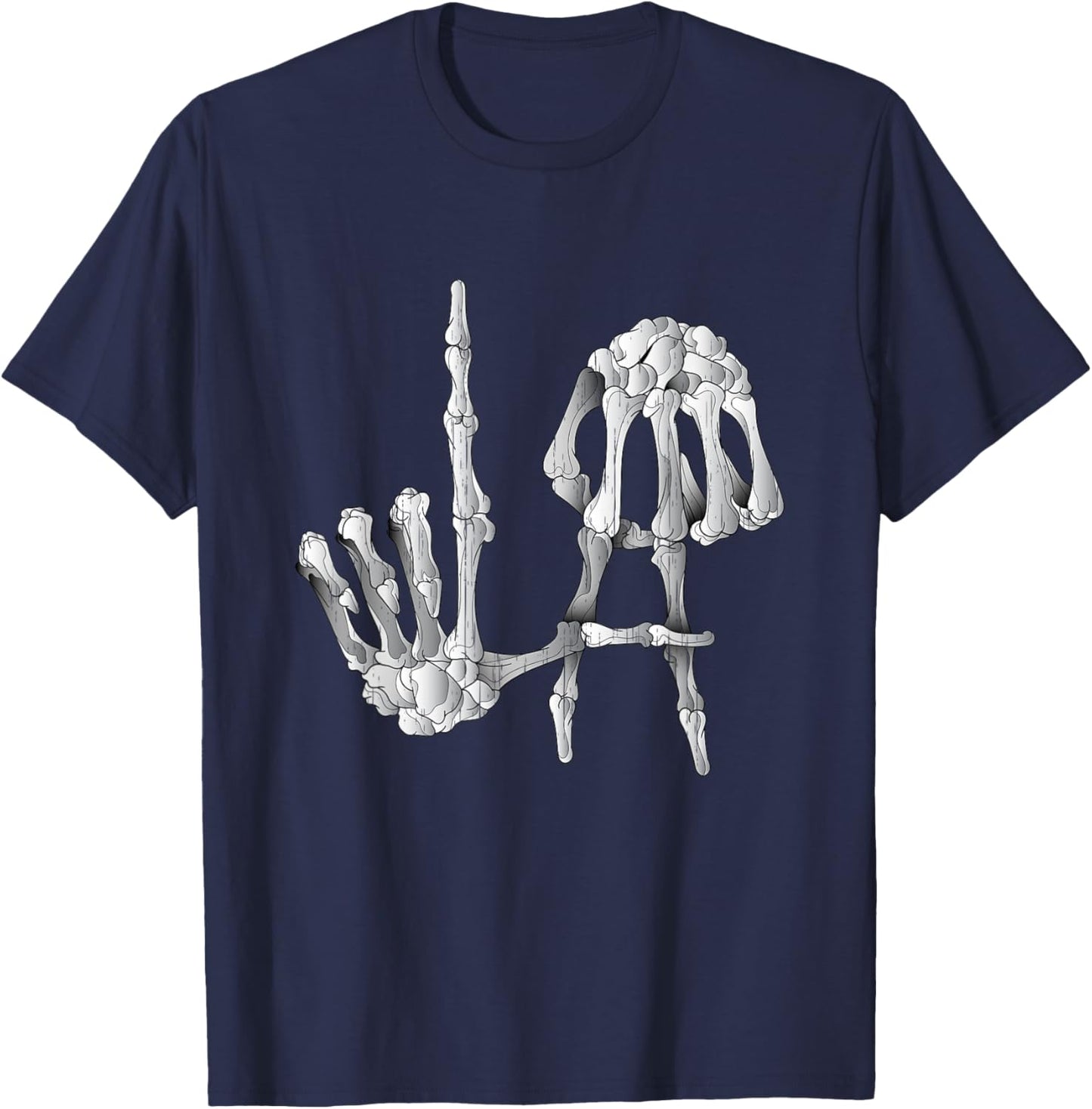 Los Angeles LA Hand Sign Funny Skeleton Halloween Costume T-Shirt - T-Shirt | Navy