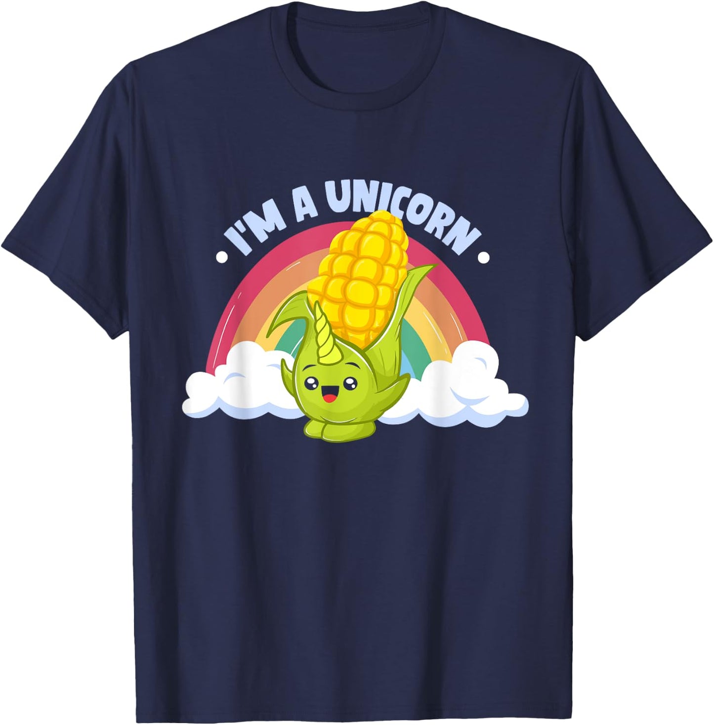 Maize Toddler Farming Corn Kids Crop I'm A Unicorn T-Shirt - T-Shirt | Navy