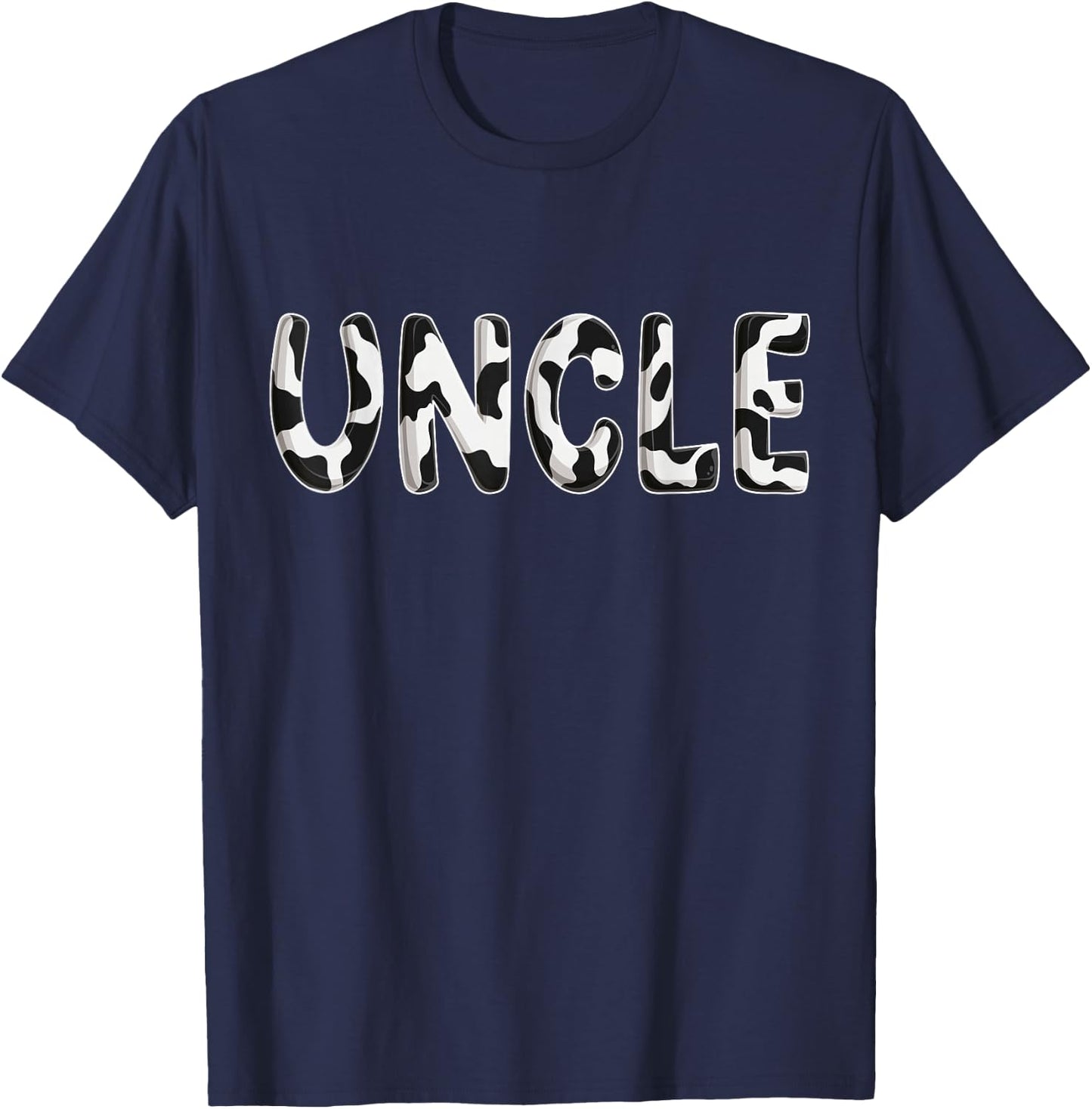 Cow Uncle Birthday Family Matching Fathers Day Boy Girl Men T-Shirt - T-Shirt | Navy