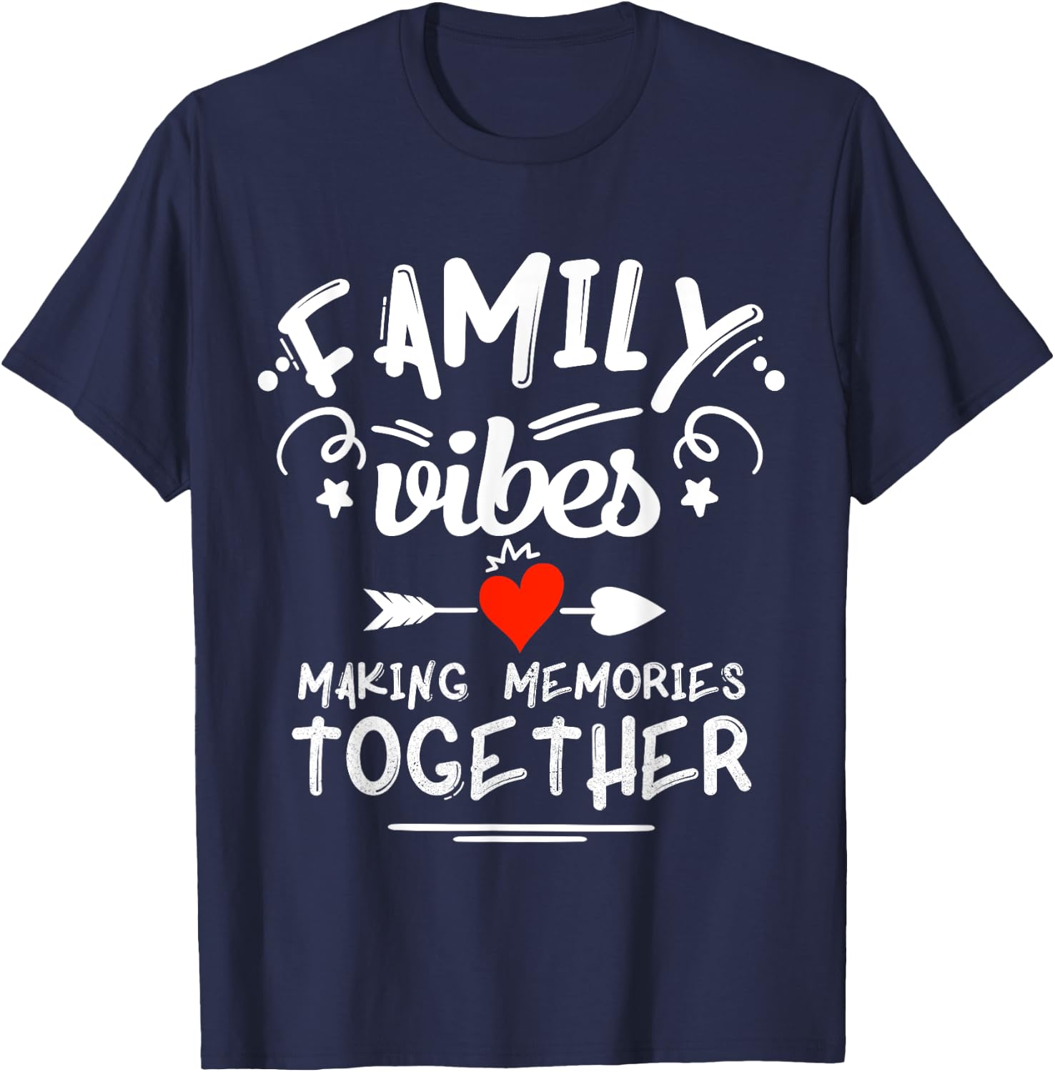 Family Vibes Making Memories 2025 Family Reunion Matching T-Shirt - T-Shirt | Navy
