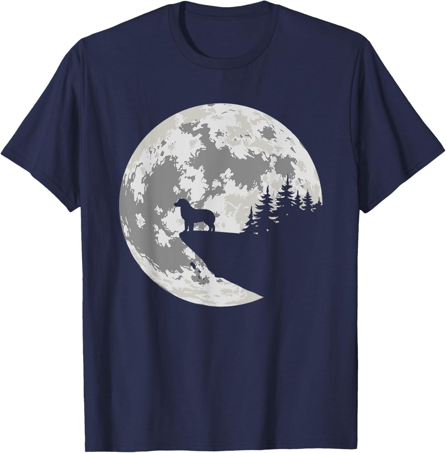 Australian Shepherd Moon Halloween Costume T-Shirt - T-Shirt | Navy