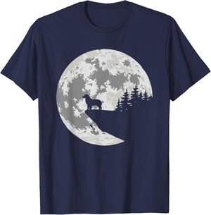 Australian Shepherd Moon Halloween Costume T-Shirt - T-Shirt | Navy