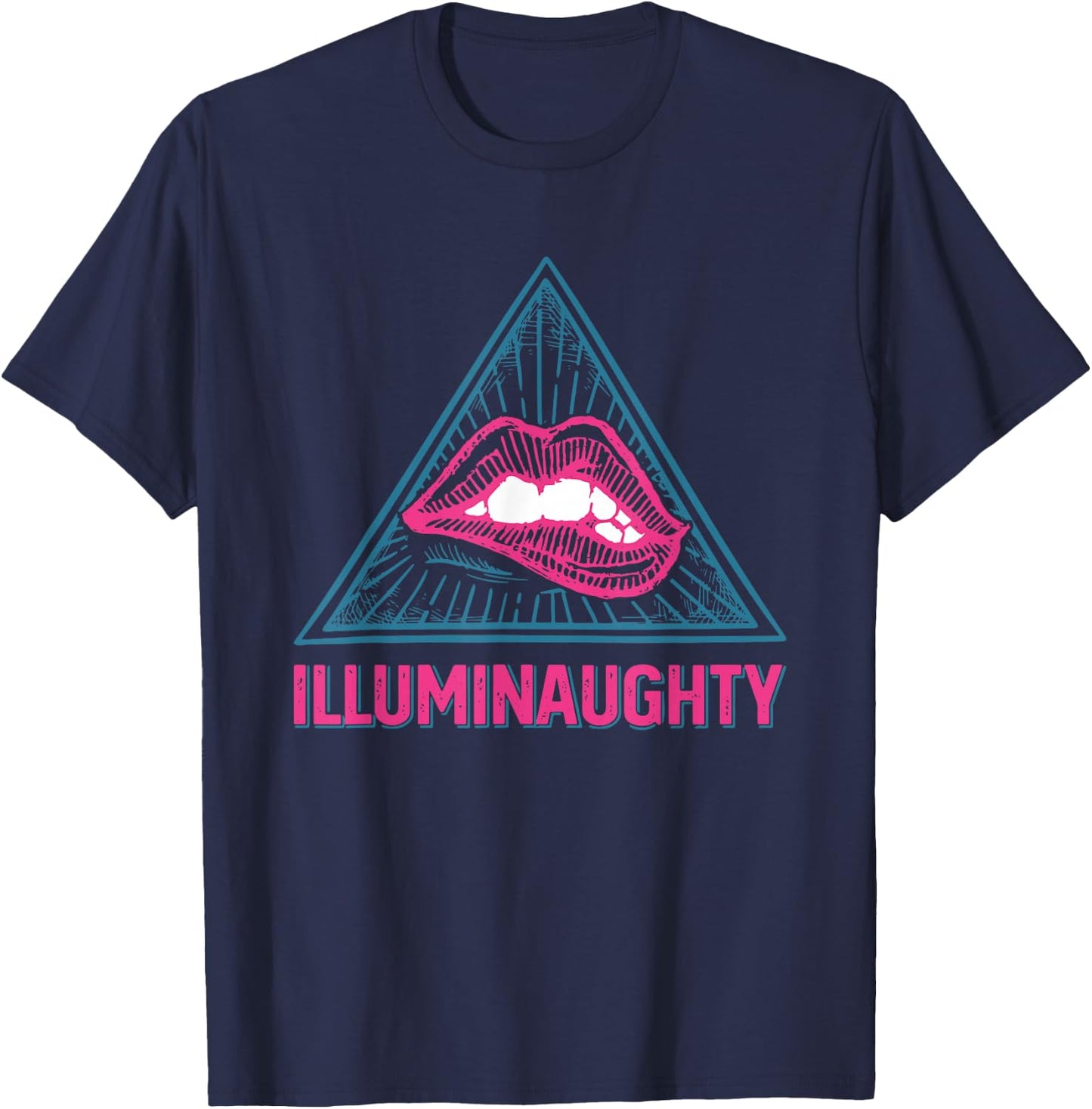Illuminaughty Black -Adults Modern Lightweight Classic Fit Short Sleeve T-Shirt - T-Shirt | Navy
