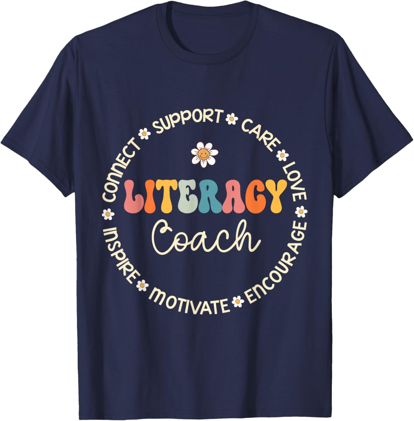 Literacy Coach Appreciation Week Back to School T-Shirt - T-Shirt | Navy