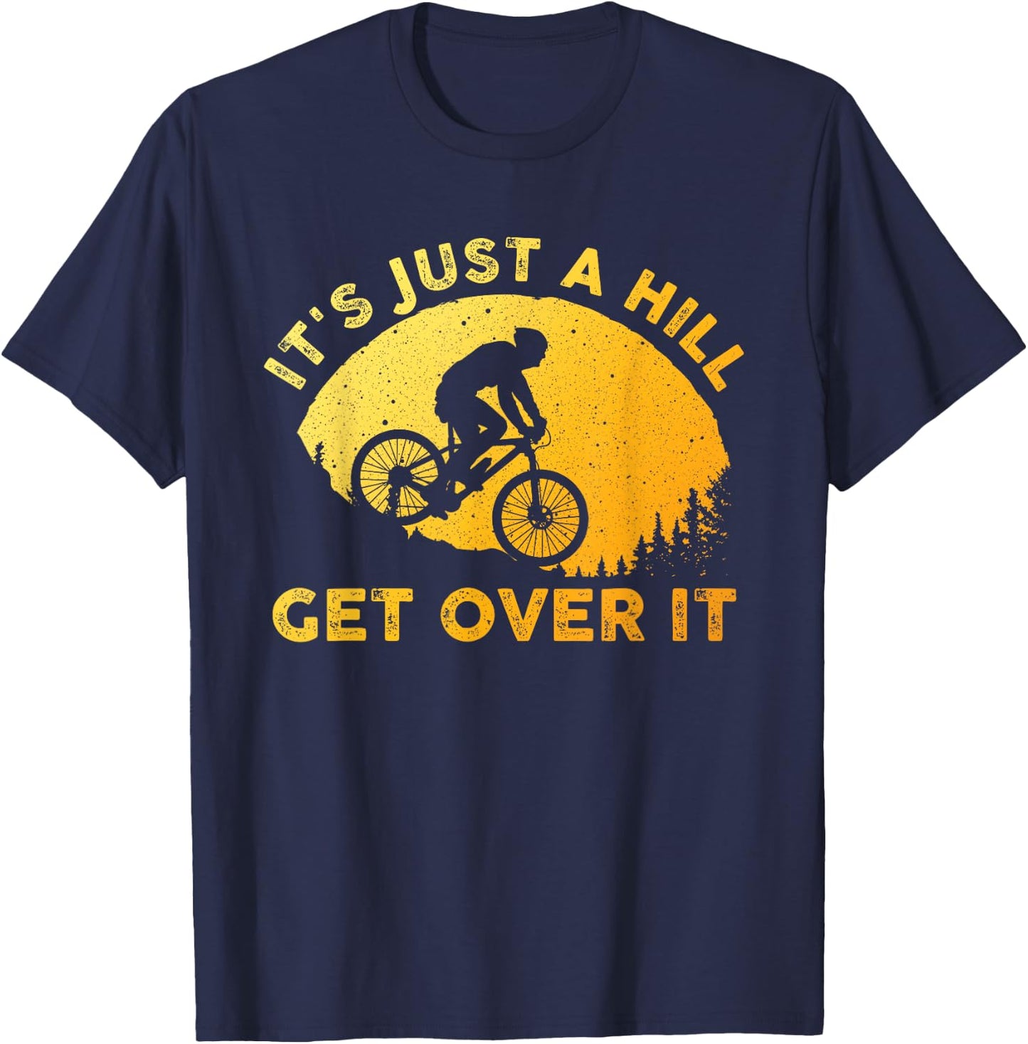 Funny Mountain Biking Art Women Trail Mountain Bike T-Shirt - T-Shirt | Navy