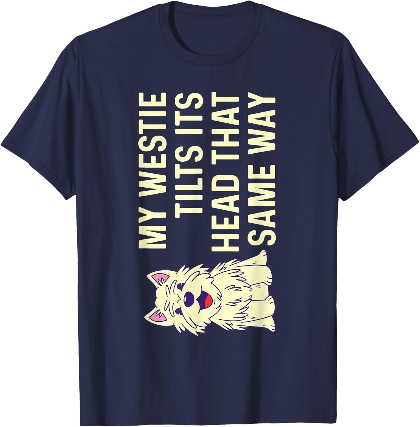 Westie West Highland White Terrier T-Shirt - T-Shirt | Navy