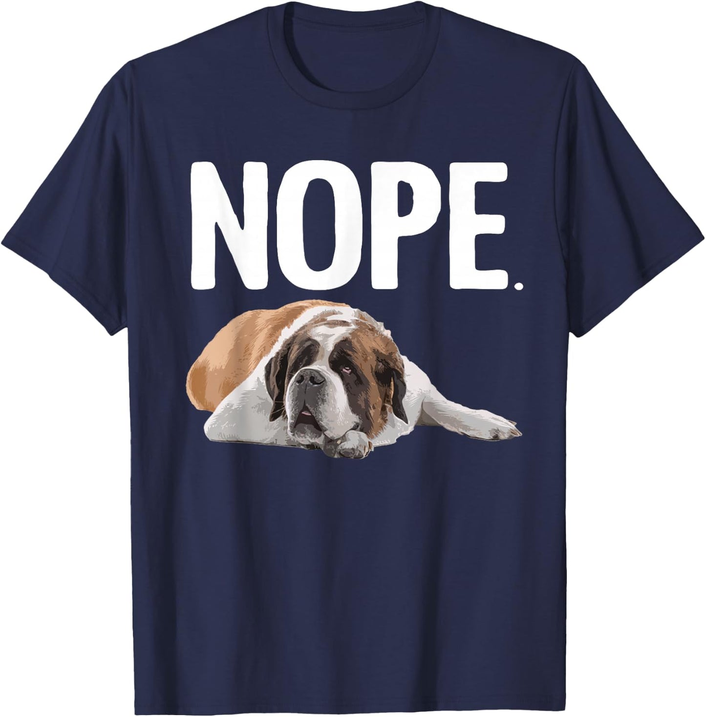 Funny Saint Bernard Art Women St. Bernard Dog Lovers T-Shirt - T-Shirt | Navy