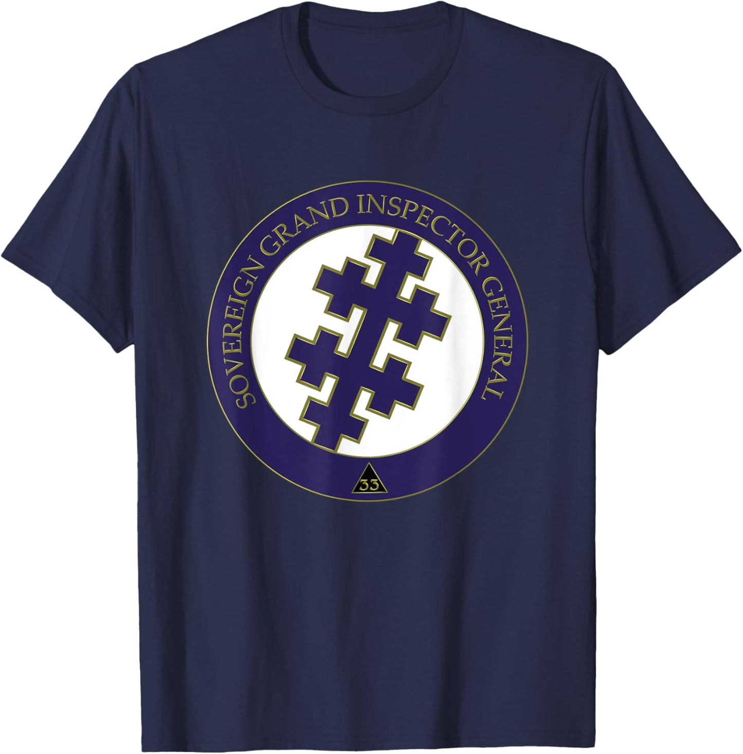 Sovereign Grand Inspector General Mason 33 AASR 33rd Masonic T-Shirt - T-Shirt | Navy