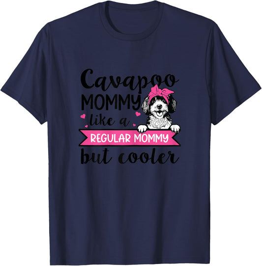 Cavapoo Dog Lover Design for a Cavapoo Mom T-Shirt - T-Shirt | Navy