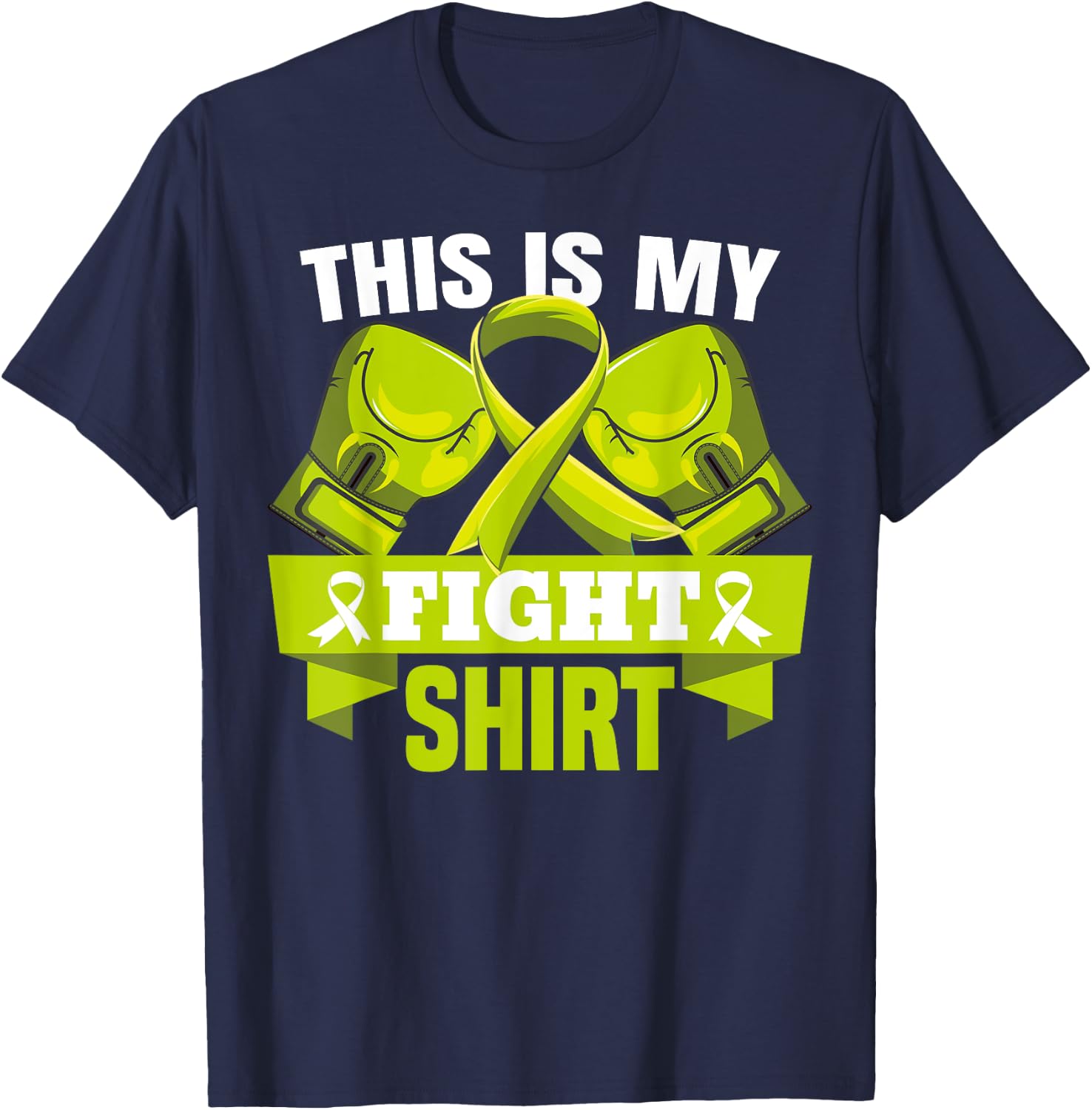 This Is My Fight Shirt Lymphoma Fighter Support Strong T-Shirt - T-Shirt | Navy