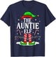 The Auntie Elf Funny Xmas Elf Matching Family Christmas T-Shirt - T-Shirt | Navy