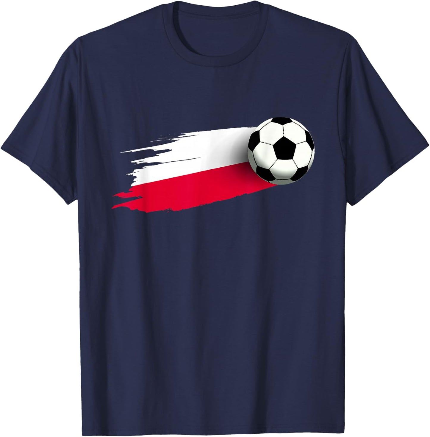 Poland Flag Jersey Polish Soccer Team Polish T-Shirt - T-Shirt | Navy