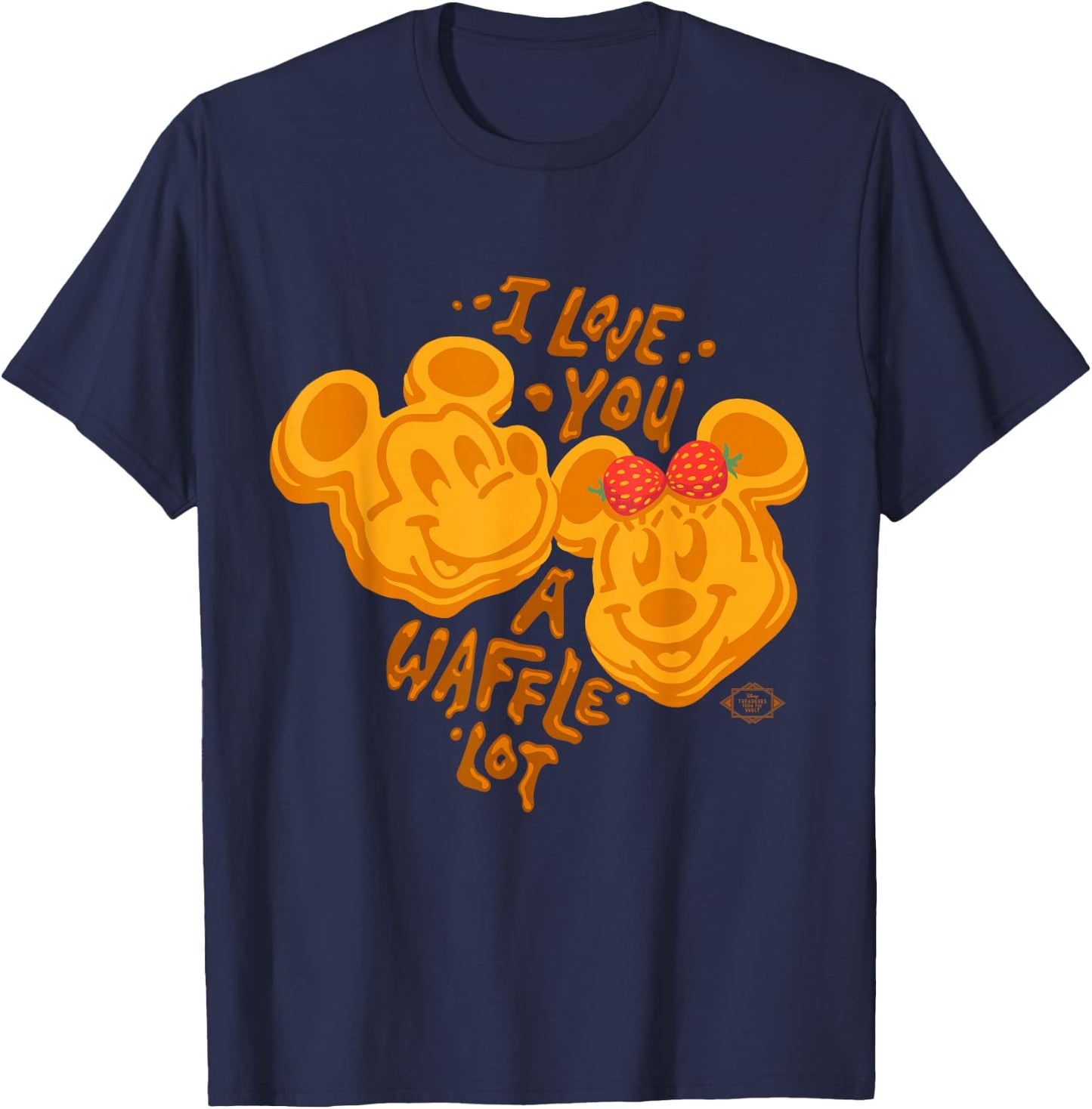Disney Mickey & Minnie Love You a Waffle Lot Valentine’s Day T-Shirt - T-Shirt | Navy