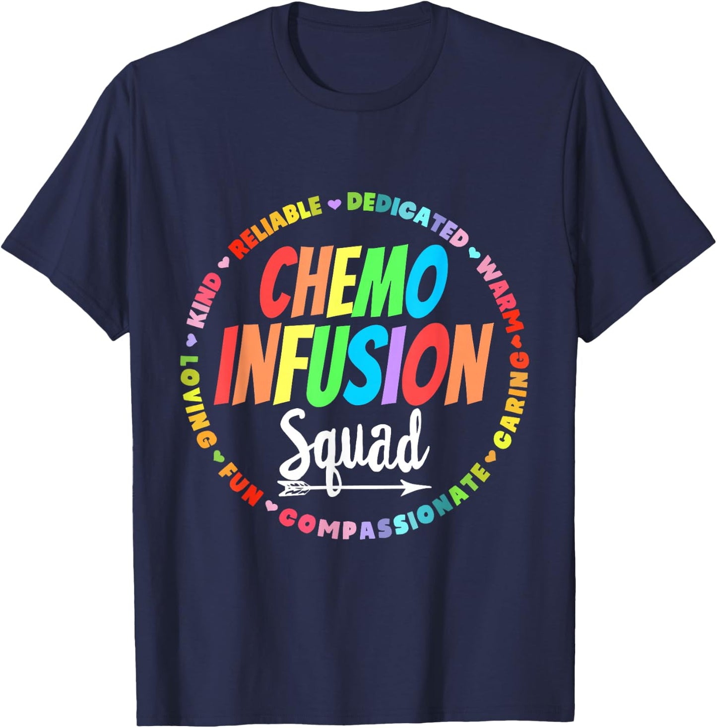 Chemo Infusion Squad Future Oncology Nurse Nursing School T-Shirt - T-Shirt | Navy