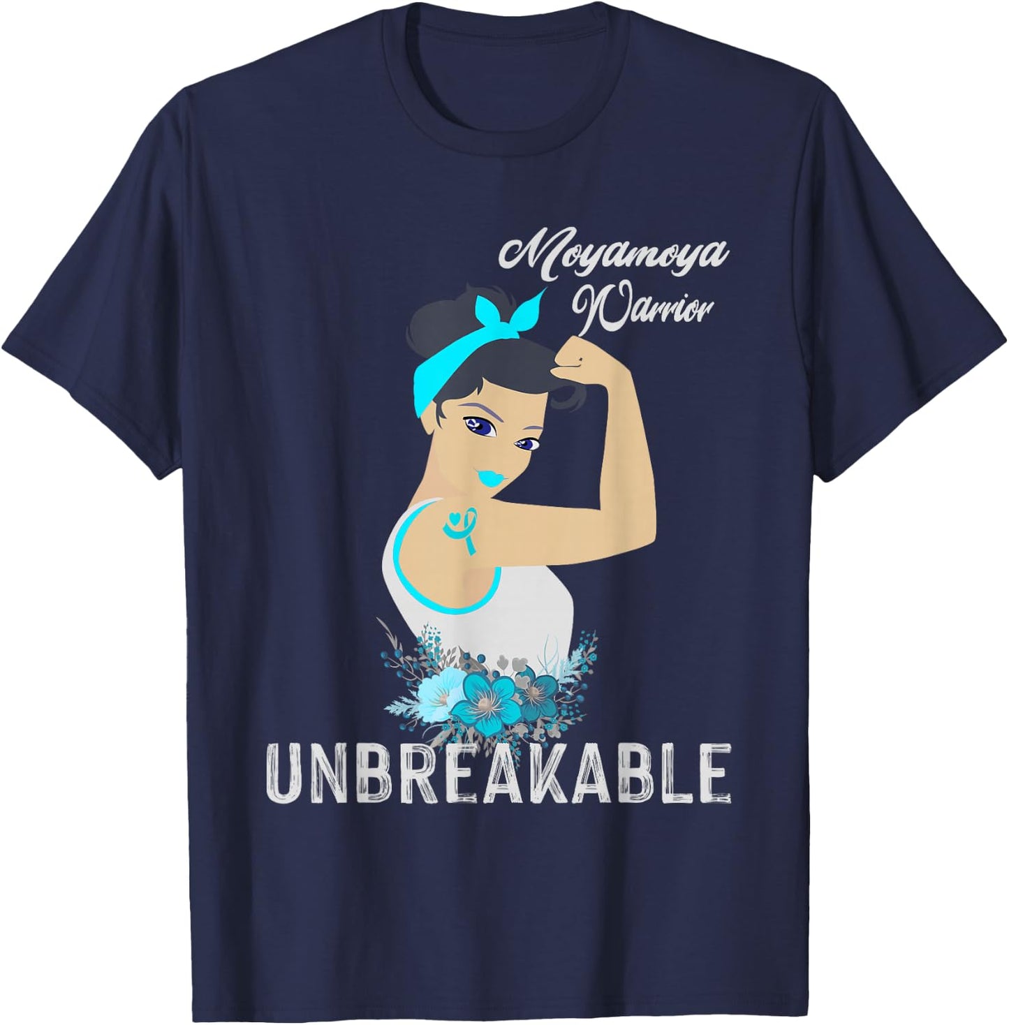 Moyamoya Awareness Unbreakable T-Shirt - T-Shirt | Navy