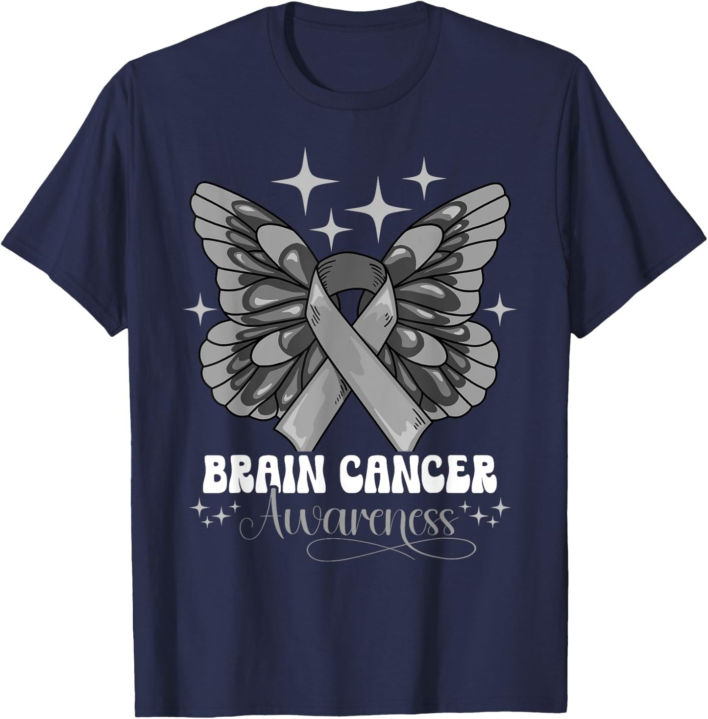 Brain Cancer Awareness T-Shirt - T-Shirt | Navy