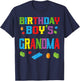 Master Builder Birthday Boy's Grandma Building Bricks Blocks T-Shirt - T-Shirt | Navy