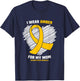 I Wear Amber For My Mom Appendix Cancer Awareness T-Shirt - T-Shirt | Navy