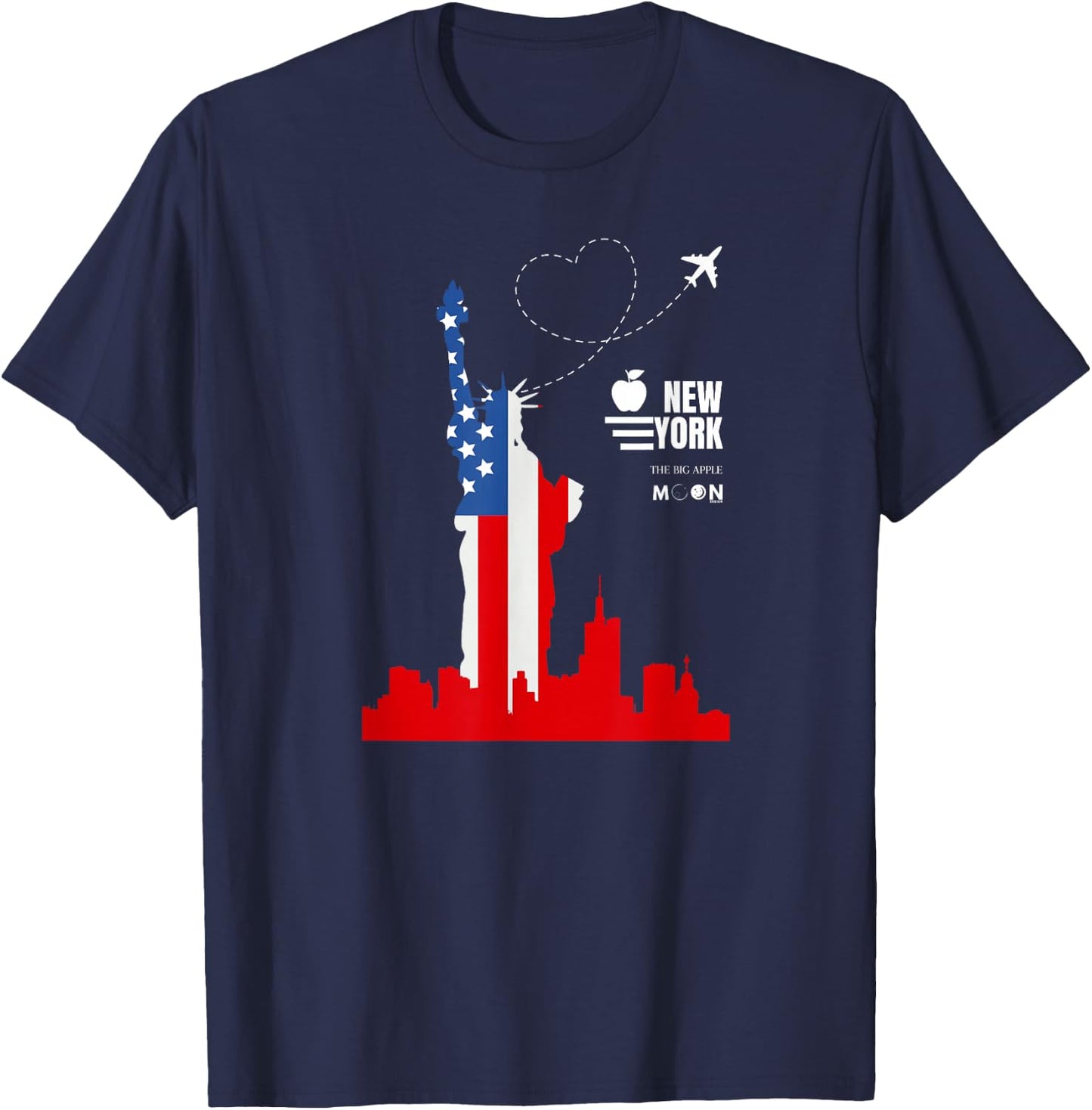 New York City Graphics I Love NY NYC Statue of Liberty T-Shirt - T-Shirt | Navy
