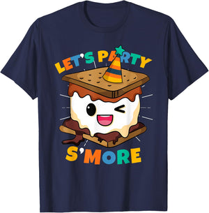 Let's Party S'more Toddler Boy Camping Cute Smores T-Shirt - T-Shirt | Navy