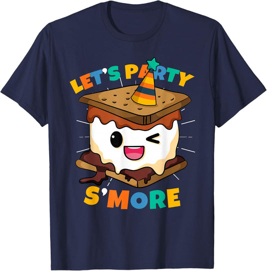 Let's Party S'more Toddler Boy Camping Cute Smores T-Shirt - T-Shirt | Navy
