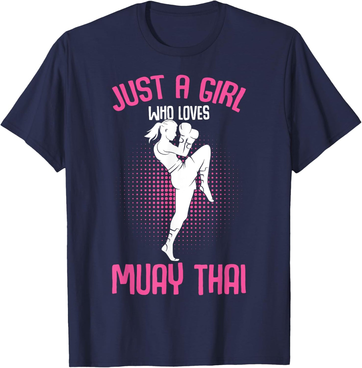 Just a Girl who loves Muay Thai Kids Girls T-Shirt - T-Shirt | Navy