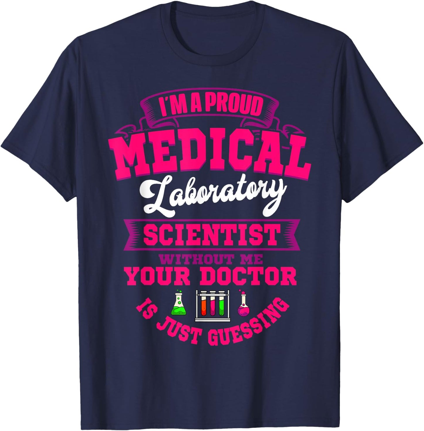Medical Laboratory Scientist Clinical Technician MLS CLS T-Shirt - T-Shirt | Navy