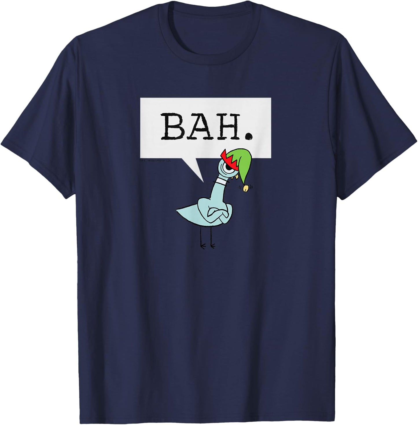 The Pigeon Bah. Christmas Pigeon T-Shirt - T-Shirt | Navy