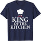 Chef Gifts & Accessories King of the Kitchen Culinary Black 3XL US T-Shirt - T-Shirt | Navy