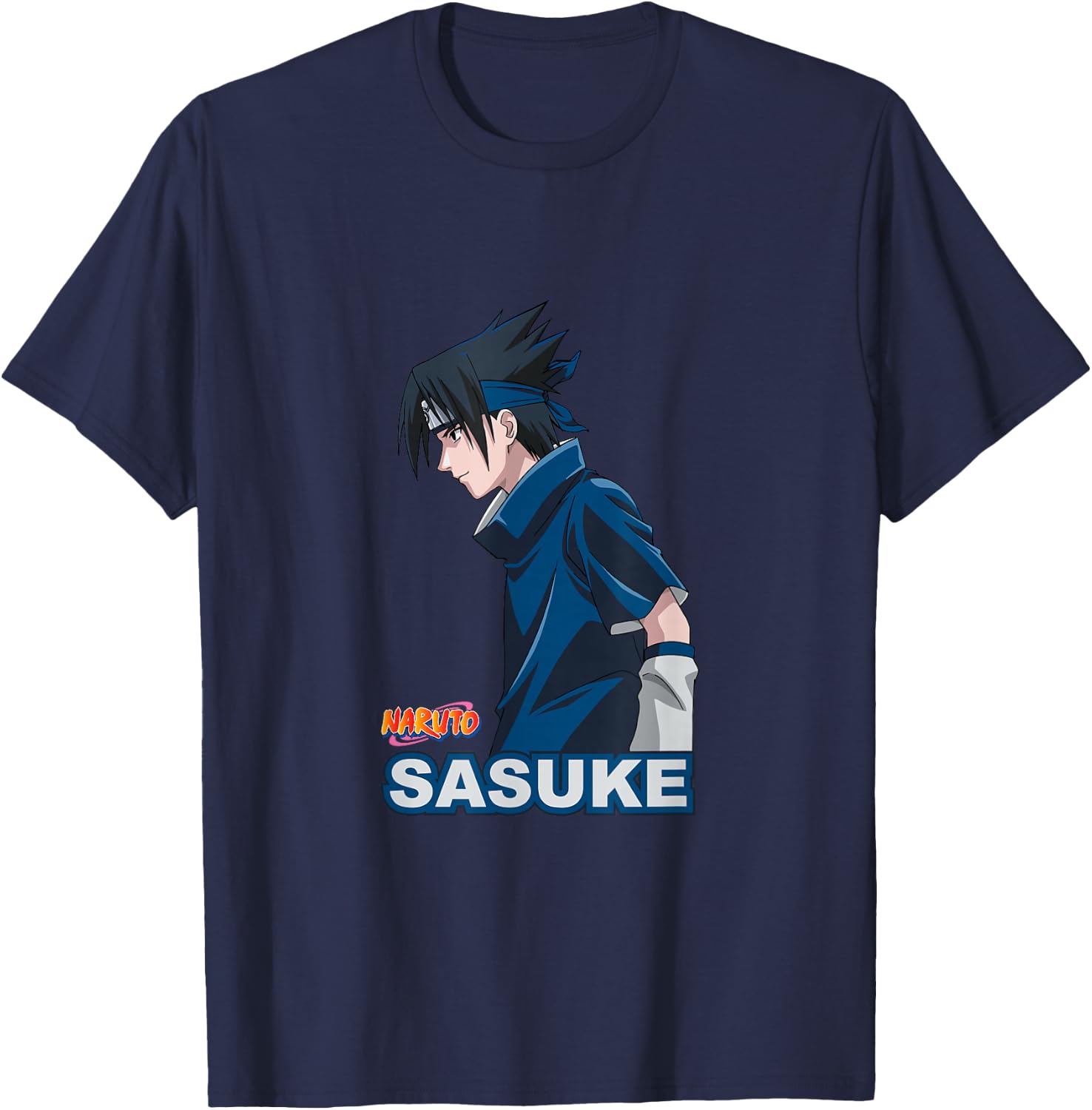 Naruto Classic Sasuke Side View T-Shirt - T-Shirt | Navy
