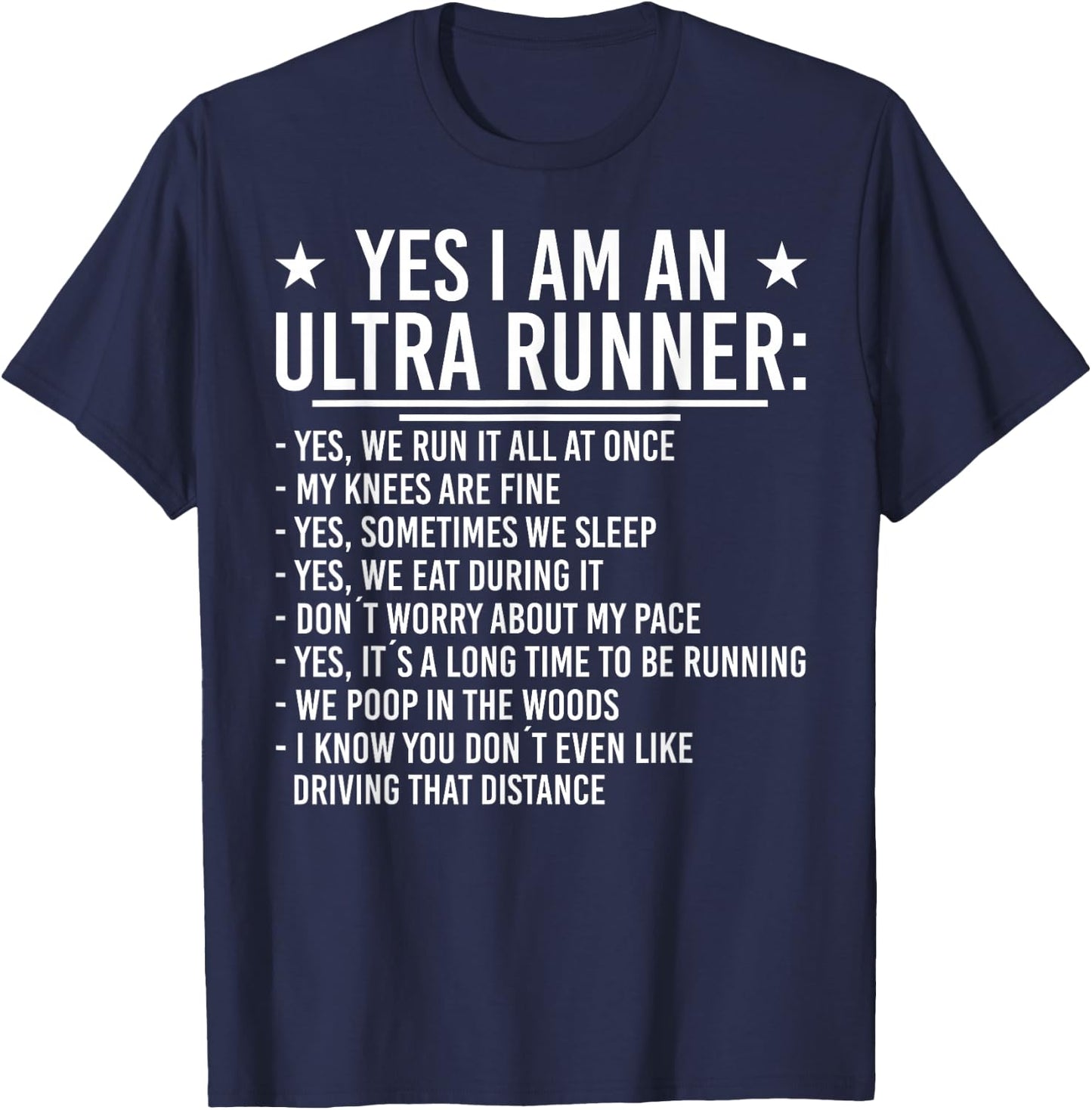 Yes I´m a ultra Runner Funny Ultra Marathon T-Shirt - T-Shirt | Navy