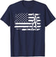 Patriotic Metal Detecting USA Flag Treasure Hunt Detectorist T-Shirt - T-Shirt | Navy