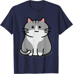 Cute Grey Tabby Cat Feline Companion Tabby Cats T-Shirt - T-Shirt | Navy