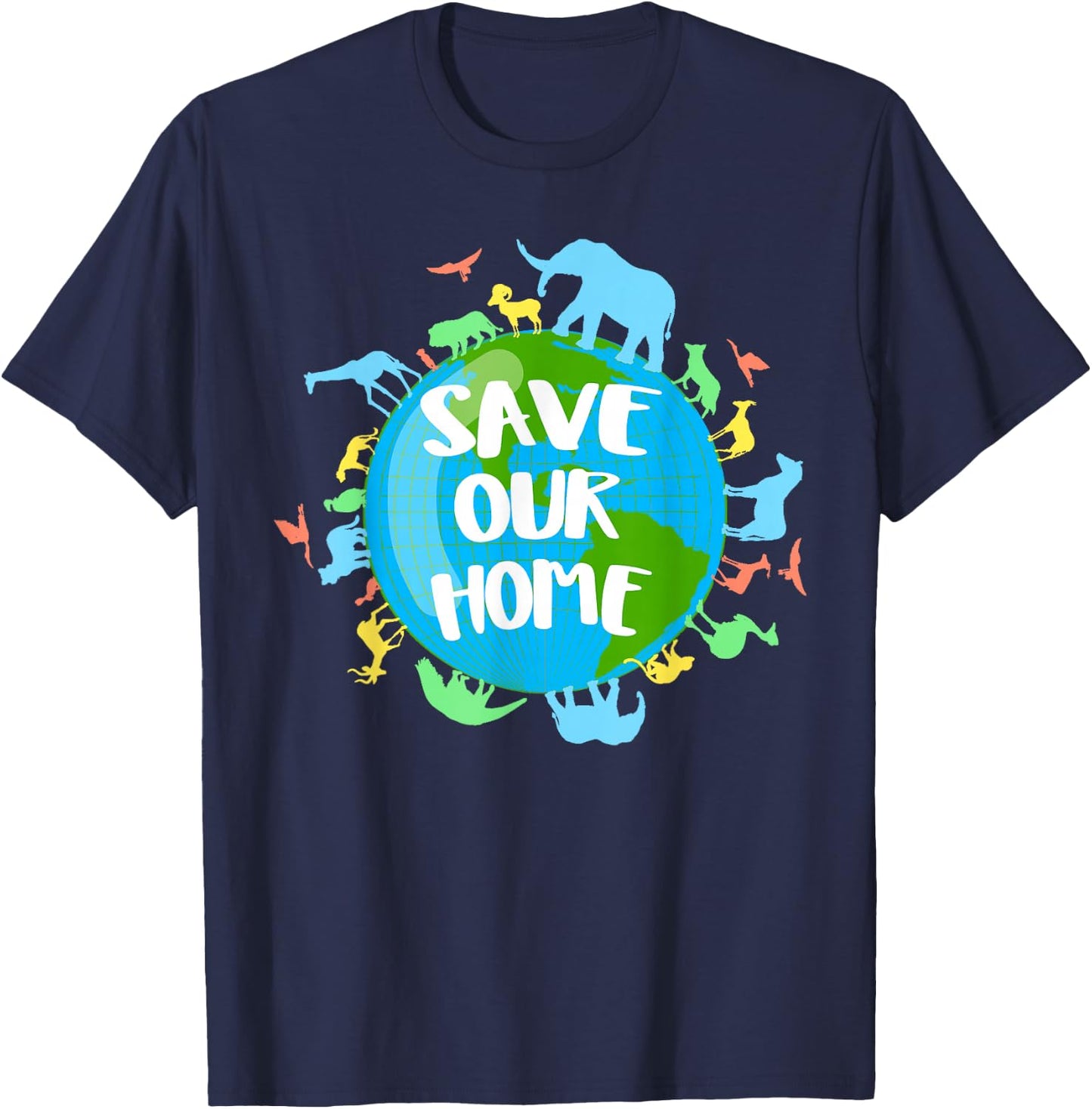 Earth Day 2025 Environmental Nature Planet | & T-Shirt - T-Shirt | Navy