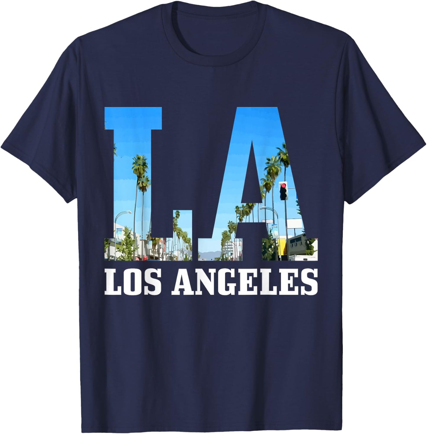 Los Angeles LA Vintage California Los Angeles T-Shirt - T-Shirt | Navy