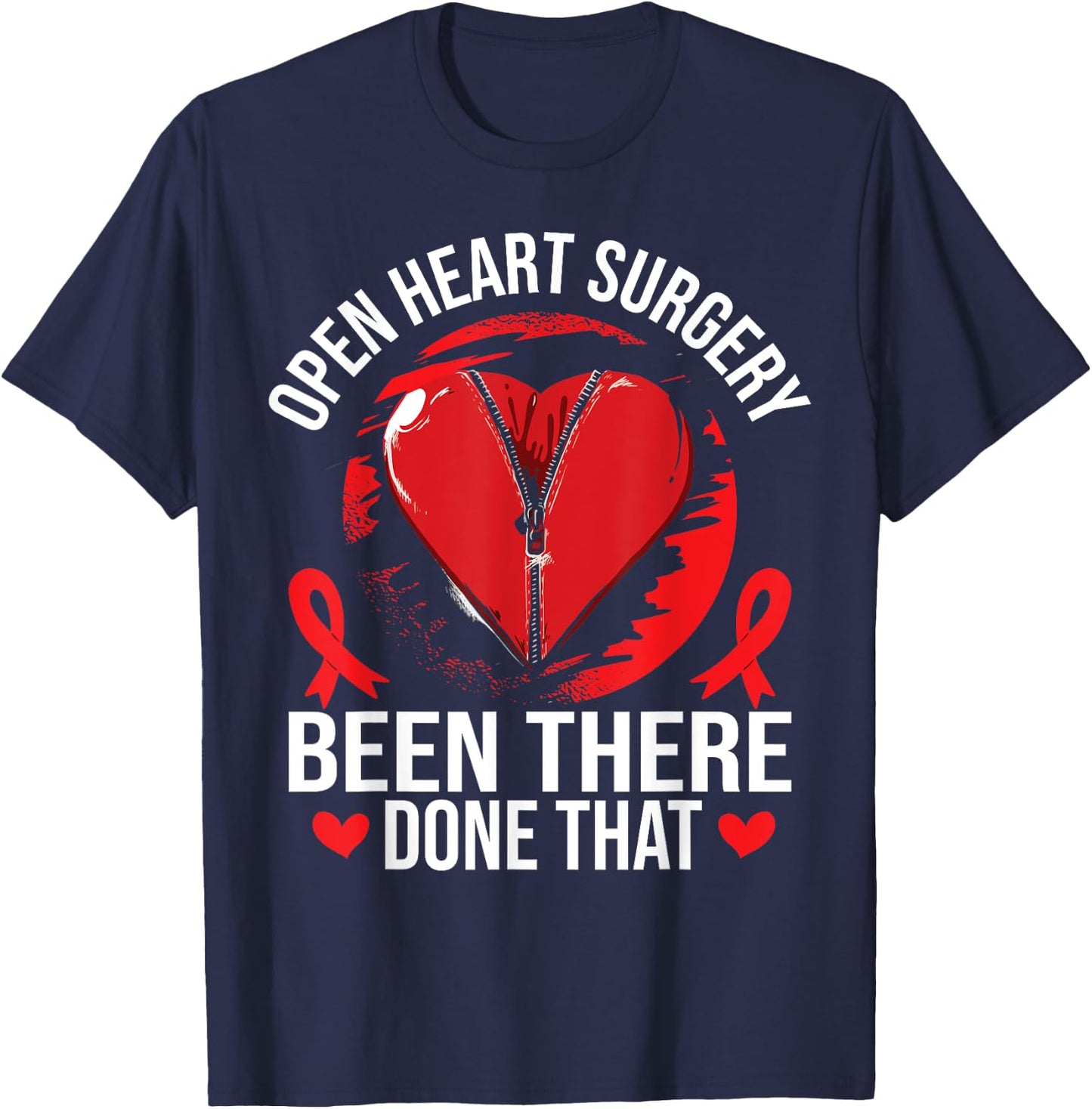 Open Heart Surgery Recovery T-Shirt - T-Shirt | Navy