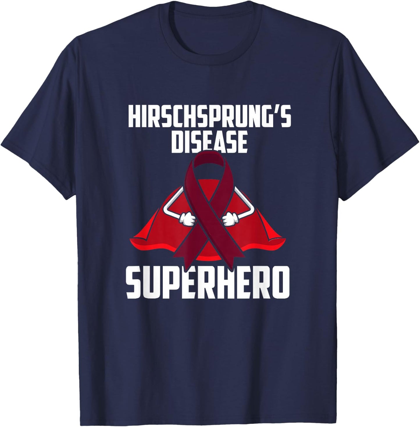 Hirschsprung’s Disease Superhero Survivor Warrior Fighter T-Shirt - T-Shirt | Navy