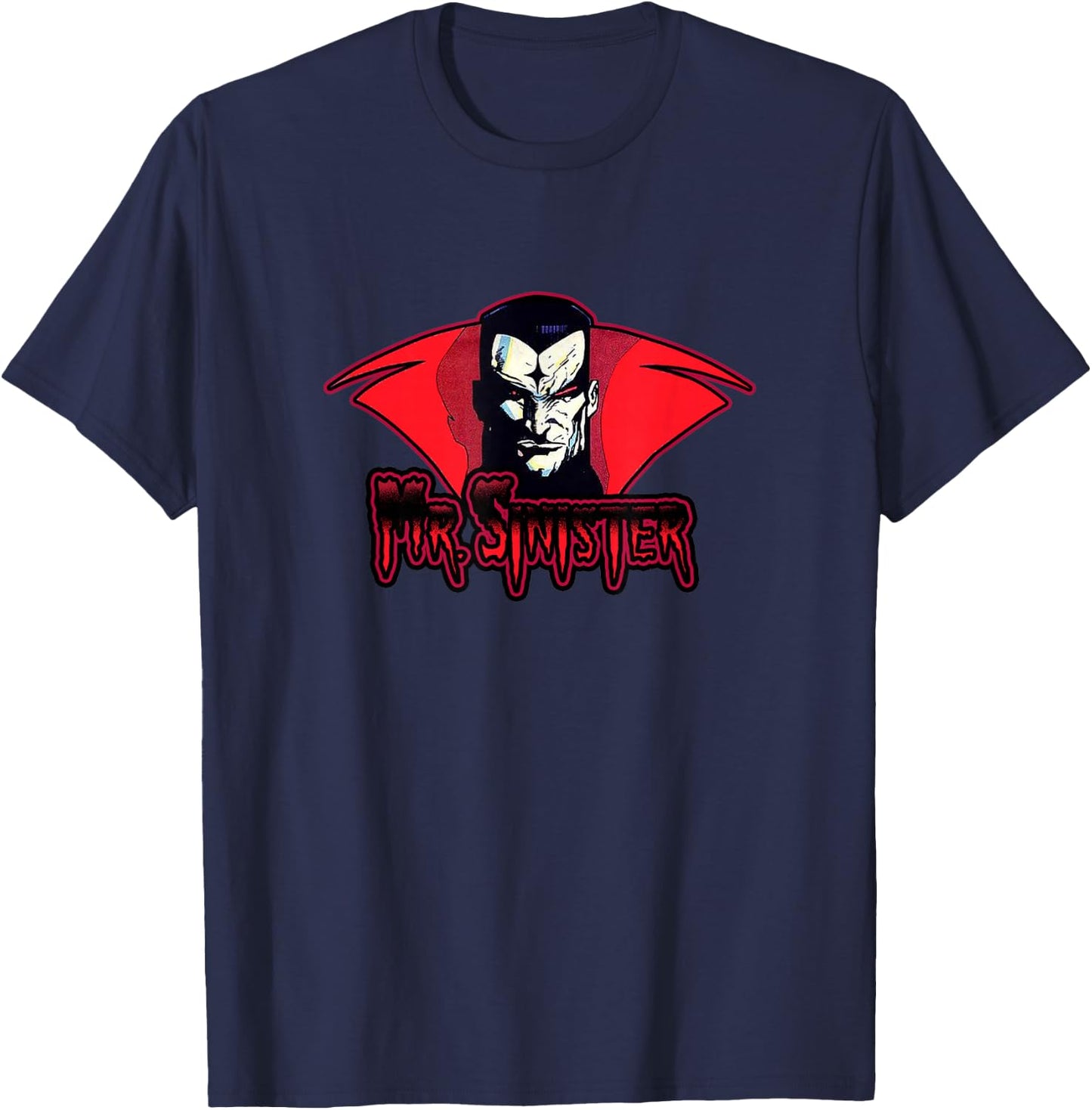 Marvel X-Men Mr. Sinister Face Vintage Portrait T-Shirt - T-Shirt | Navy