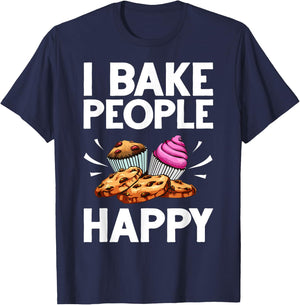 Funny Baker Gift Women Food Cake Baking Pastry Chef T-Shirt - T-Shirt | Navy