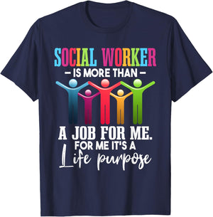 Social Worker Is More Than A Job | Social Workers Month T-Shirt - T-Shirt | Navy