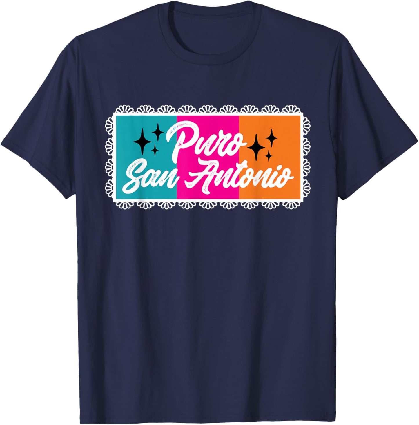 Puro San Antonio Alamo City Fiesta Colors T-Shirt - T-Shirt | Navy