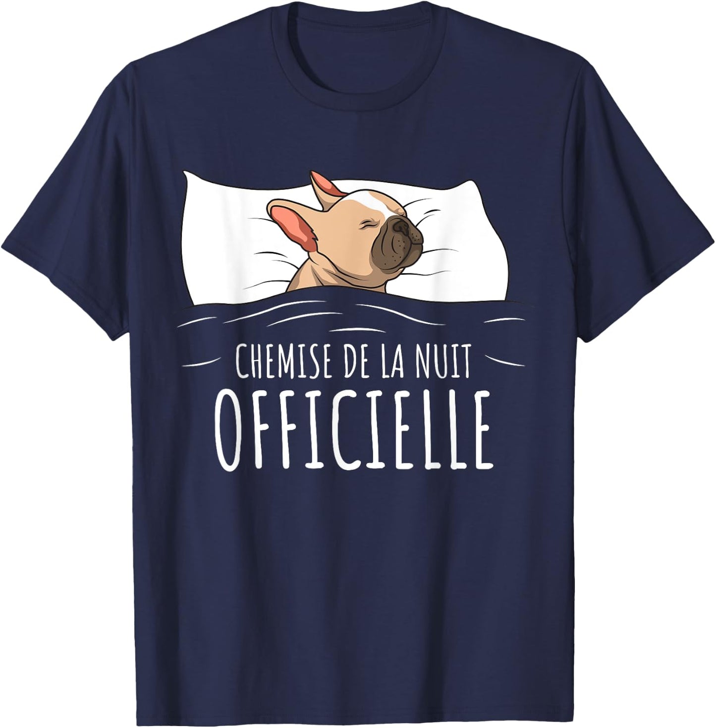 Official French Bulldog Nightshirt Pyjamas Women Kids T-Shirt - T-Shirt | Navy