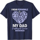 I Wear Periwinkle For My Dad Esophageal Cancer Awareness T-Shirt - T-Shirt | Navy
